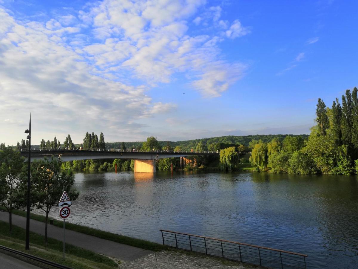شقة Grand 2P Terrasse Bord De Seine مانت لا جولي المظهر الخارجي الصورة