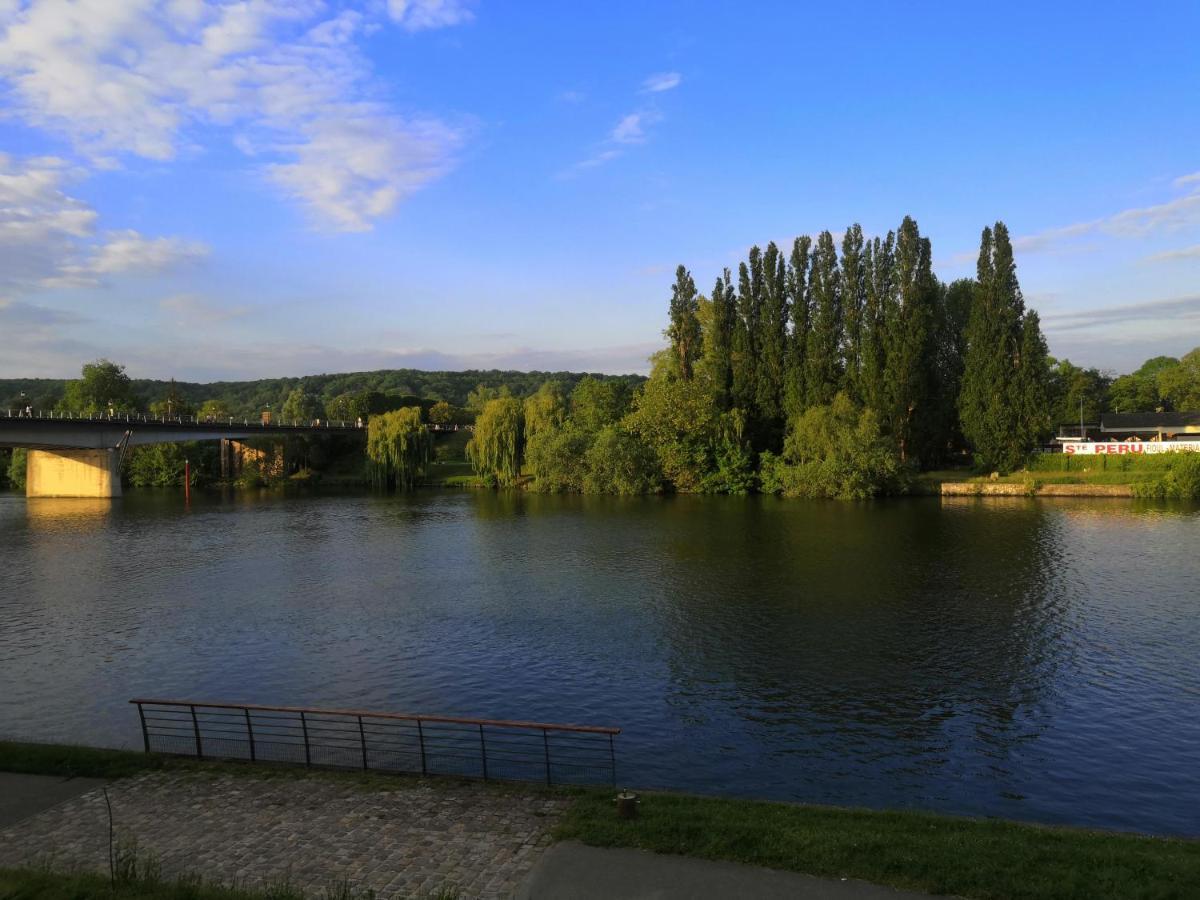 شقة Grand 2P Terrasse Bord De Seine مانت لا جولي المظهر الخارجي الصورة